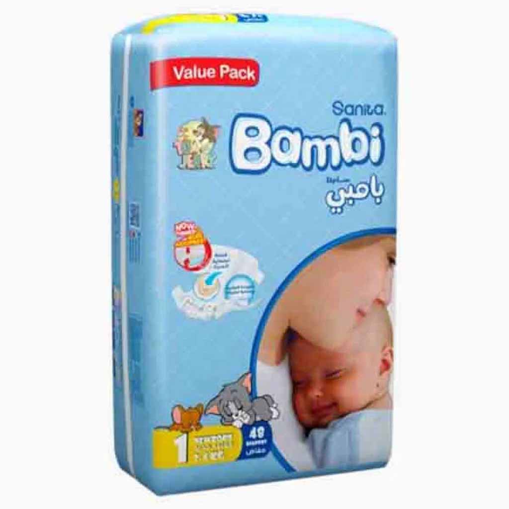 Sanita Bambi, Soft Touch Newborn Diapers, Ultra-soft diapers designed for newborn comfort