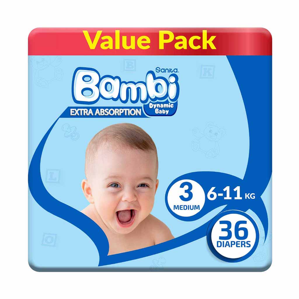 Sanita Bambi Medium Value Diapers
