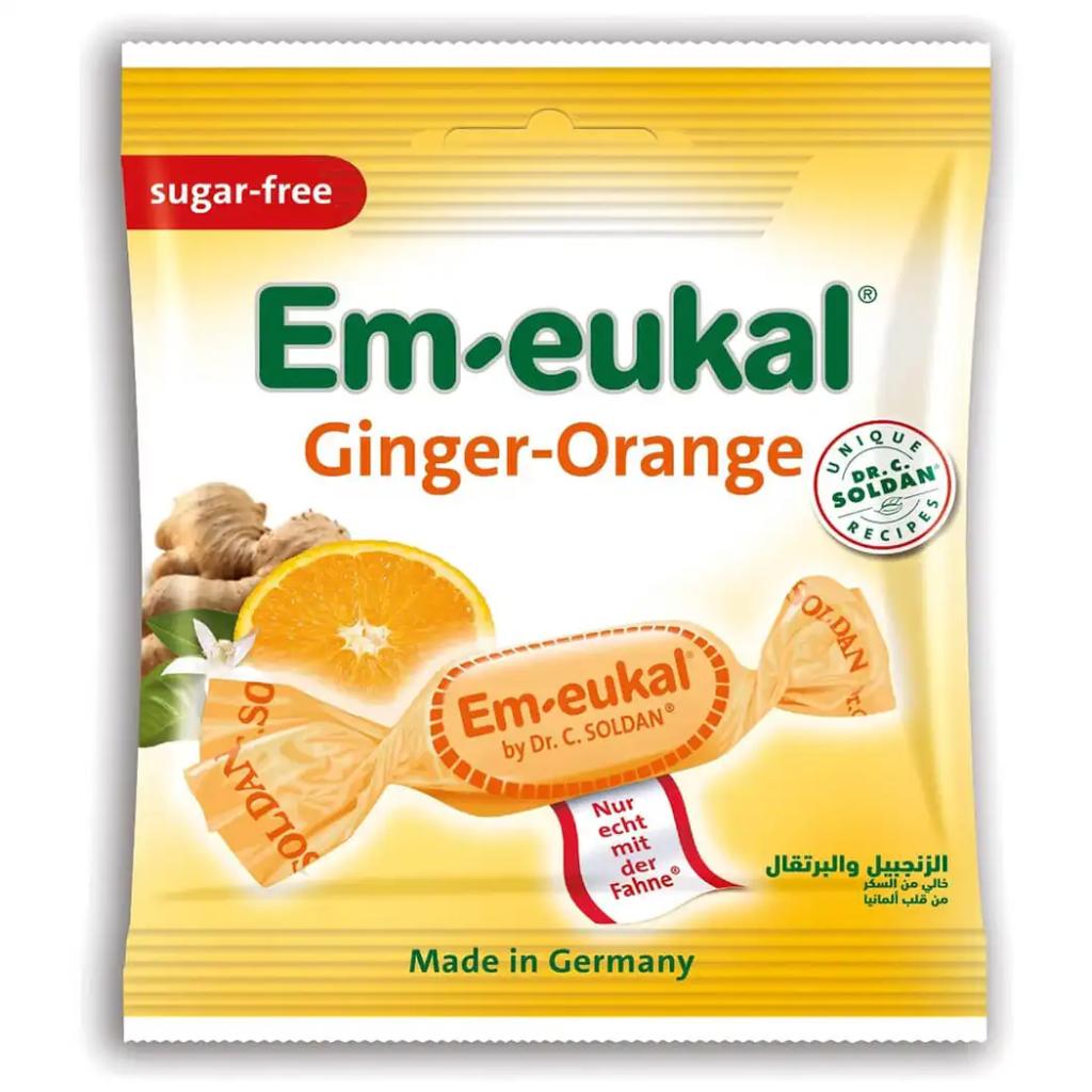 Em-Eukal Lozenges Ginger Orange 50g 