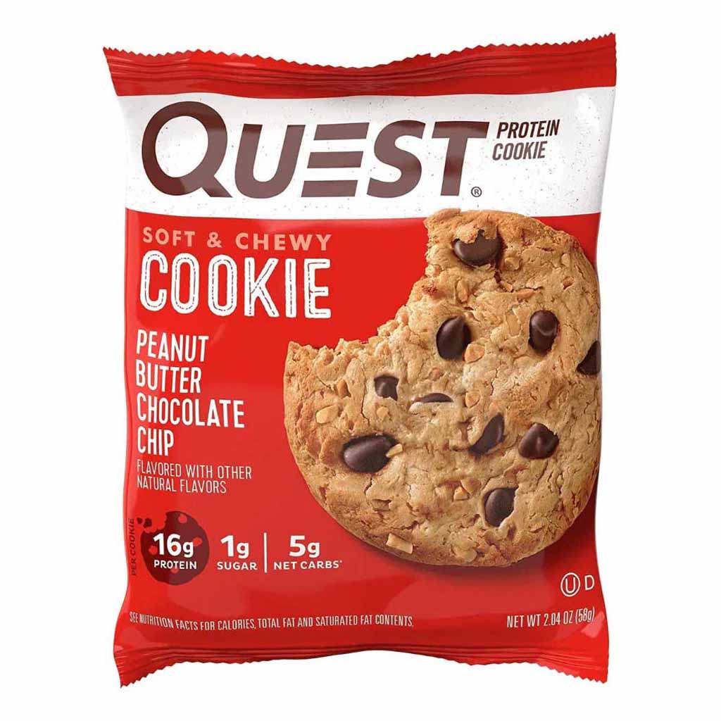 Quest Nutrition, Protein Cookies Peanut Butter, High protein cookies with peanut butter flavor, 58 g