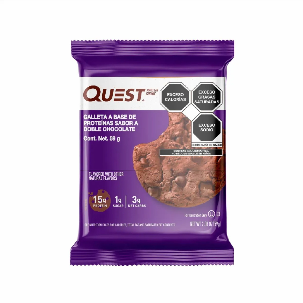 Quest Nutrition, Protein Cookies Double Chocolate Chip, High-protein soft baked cookies, 59g