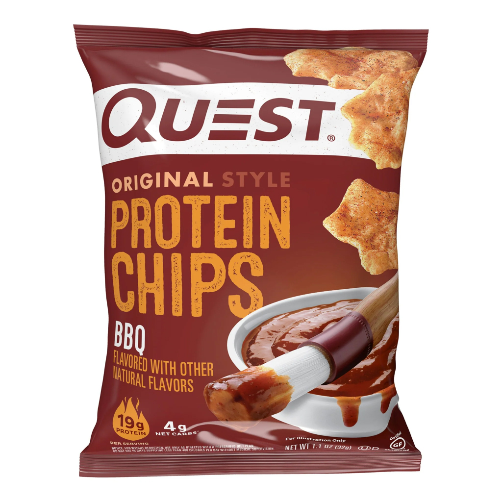 Quest Nutrition, Original Protein Chips BBQ, High-protein crunchy snack with BBQ flavor, 32g
