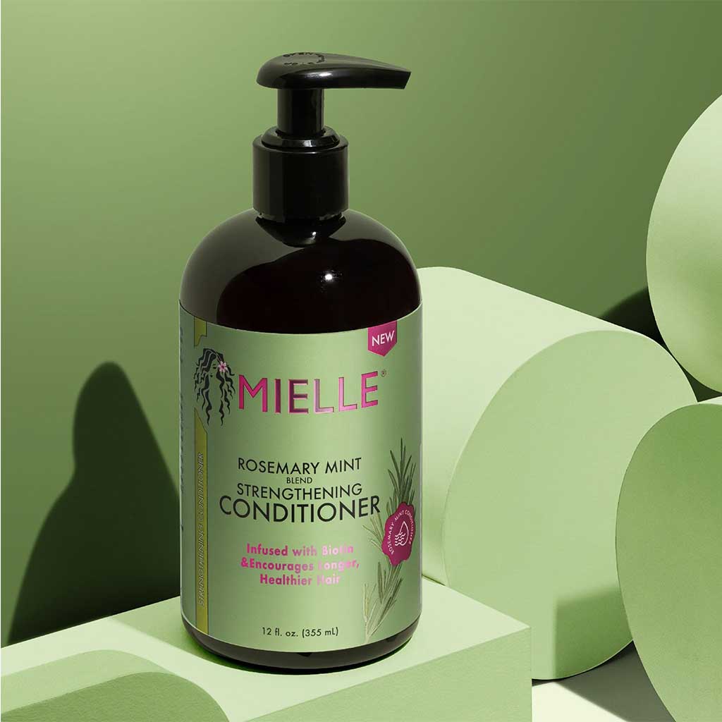 Mielle Organics, Rosemary Mint Strengthening Leave-In Conditioner, Nourishing conditioner for hair strength and shine, 355ml