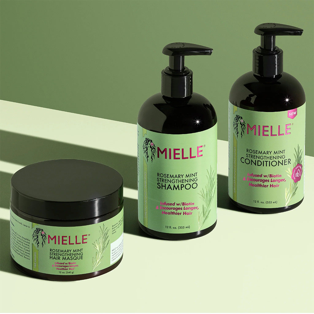 Mielle Organics, Rosemary Mint Strengthening Hair Masque, Deep conditioning treatment for hair repair, 340g