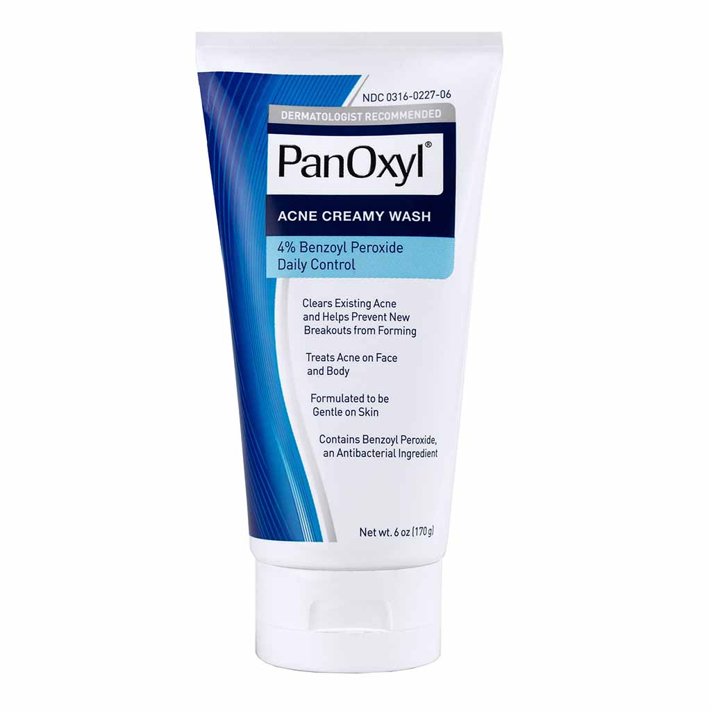 Panoxyl Acne Creamy Wash 4% Benzoyl Peroxide Daily Control - 170 G