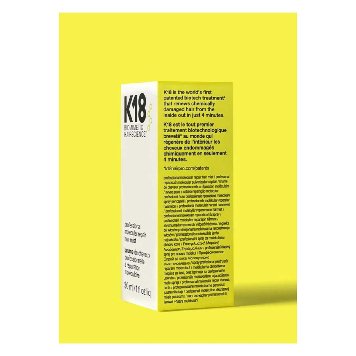 K18 Professional, Molecular Repair Hair Mist, Lightweight leave-in treatment to strengthen hair, 30 ml