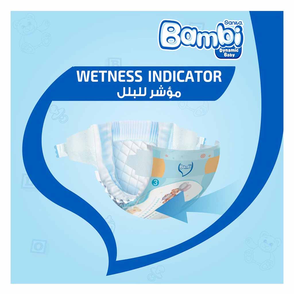 Sanita Bambi Diapers Super  Pack Medium Size-3 140 Count 6-, 11 Kg