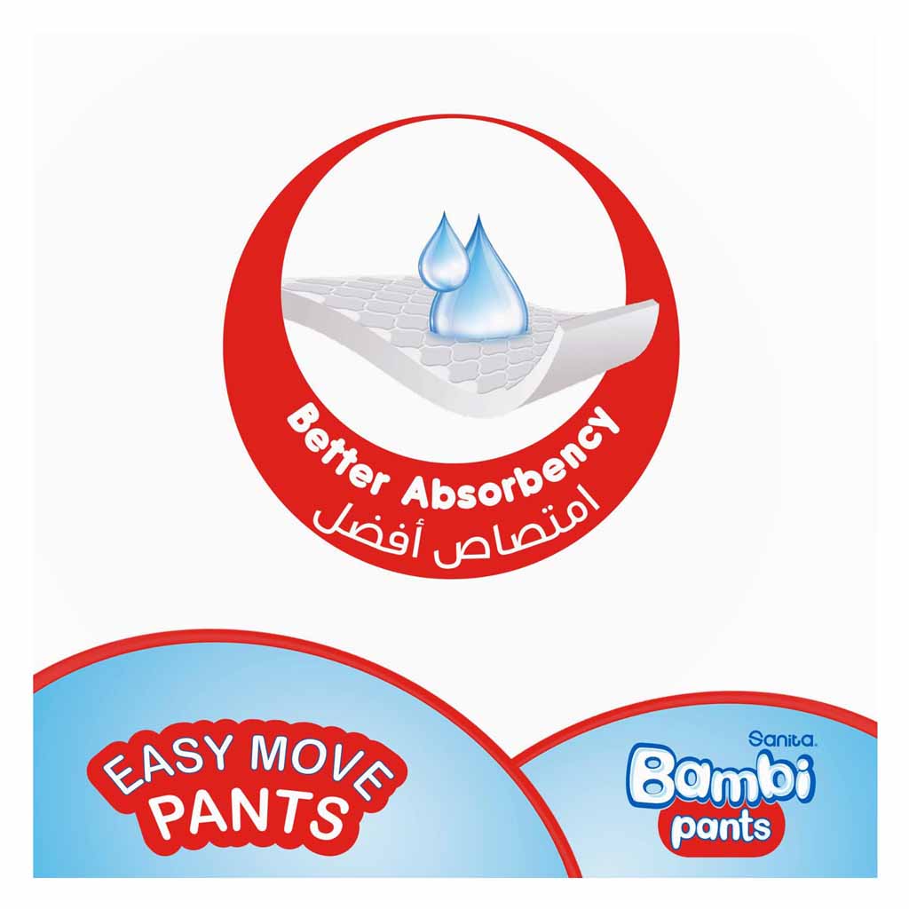 Sanita Bambi Pants Jumbo Pack X-Large Size-5 88 Count 12-18Kg