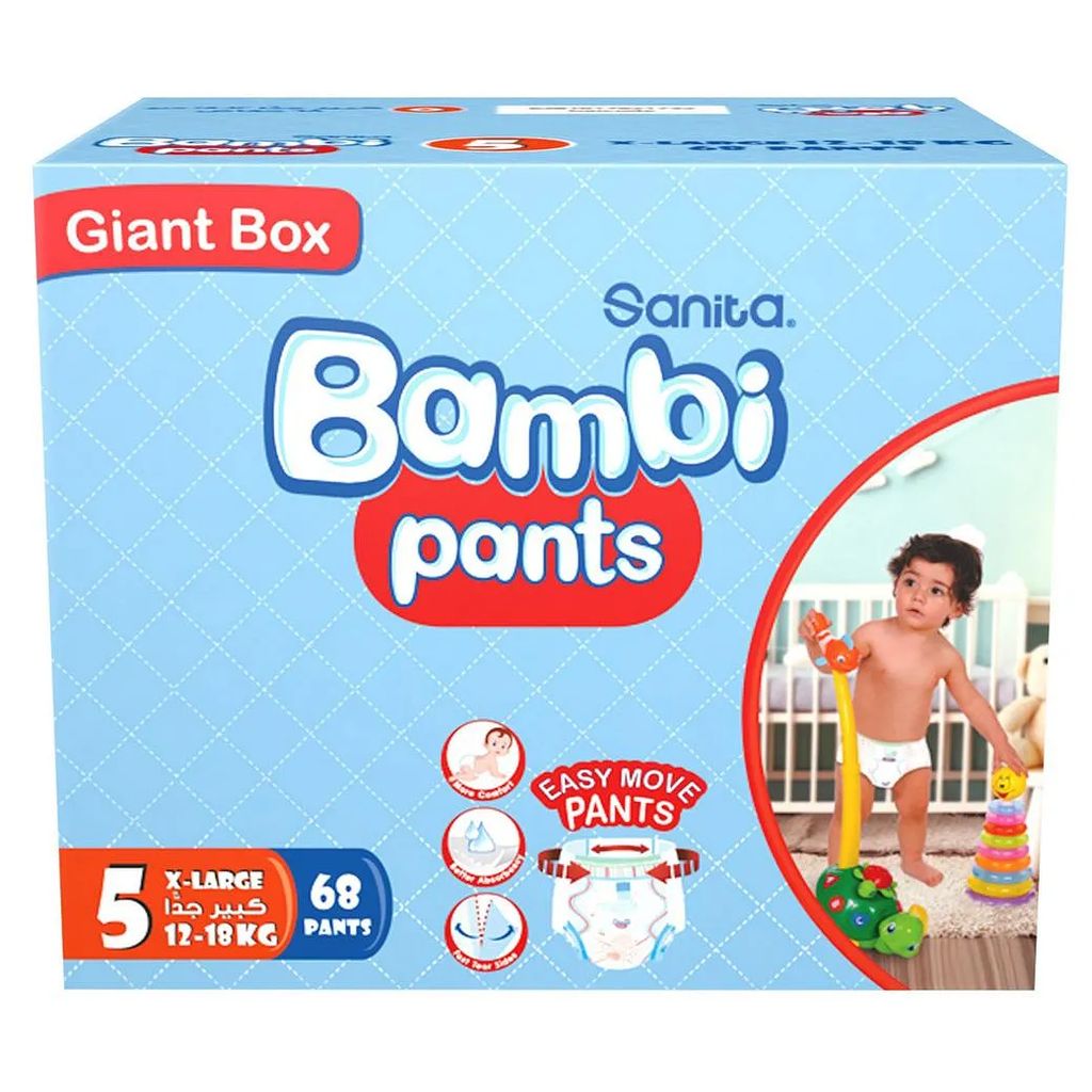 Sanita Bambi Pants Giant Box, , Size 5,  Pack Of 68'S
