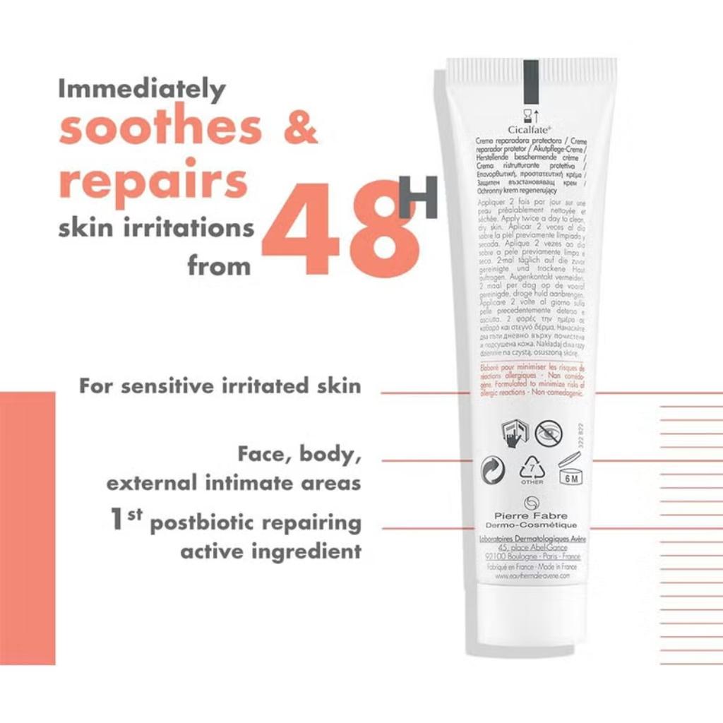 Avène, Cicalfate+ Repairing Protective Cream, Soothing barrier cream, 40 ml