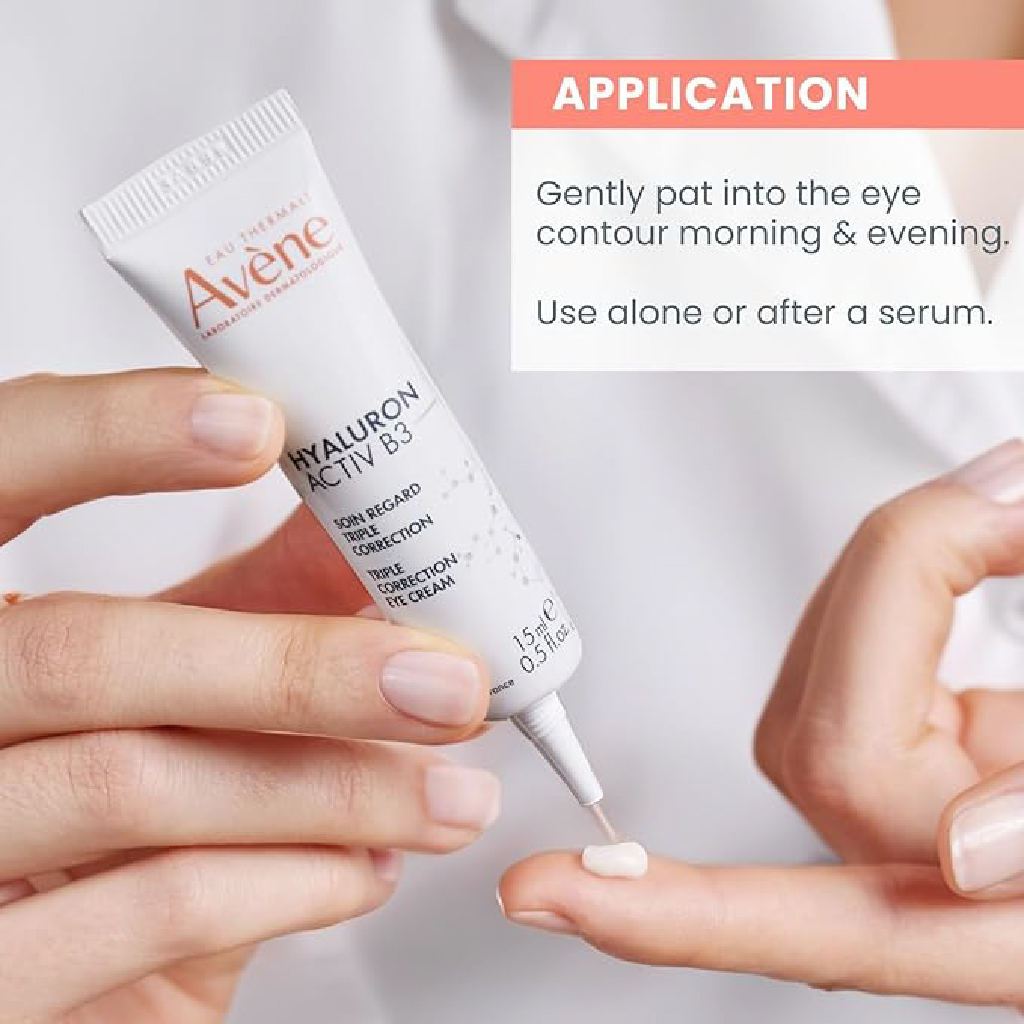 Avene, Hyaluron Activ Eye Cream, Hydrating and anti-aging eye cream for sensitive skin, 15 ml