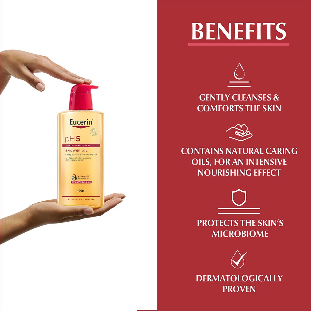 Eucerin, pH5 Shower Oil, Nourishing cleansing oil, 400 ml