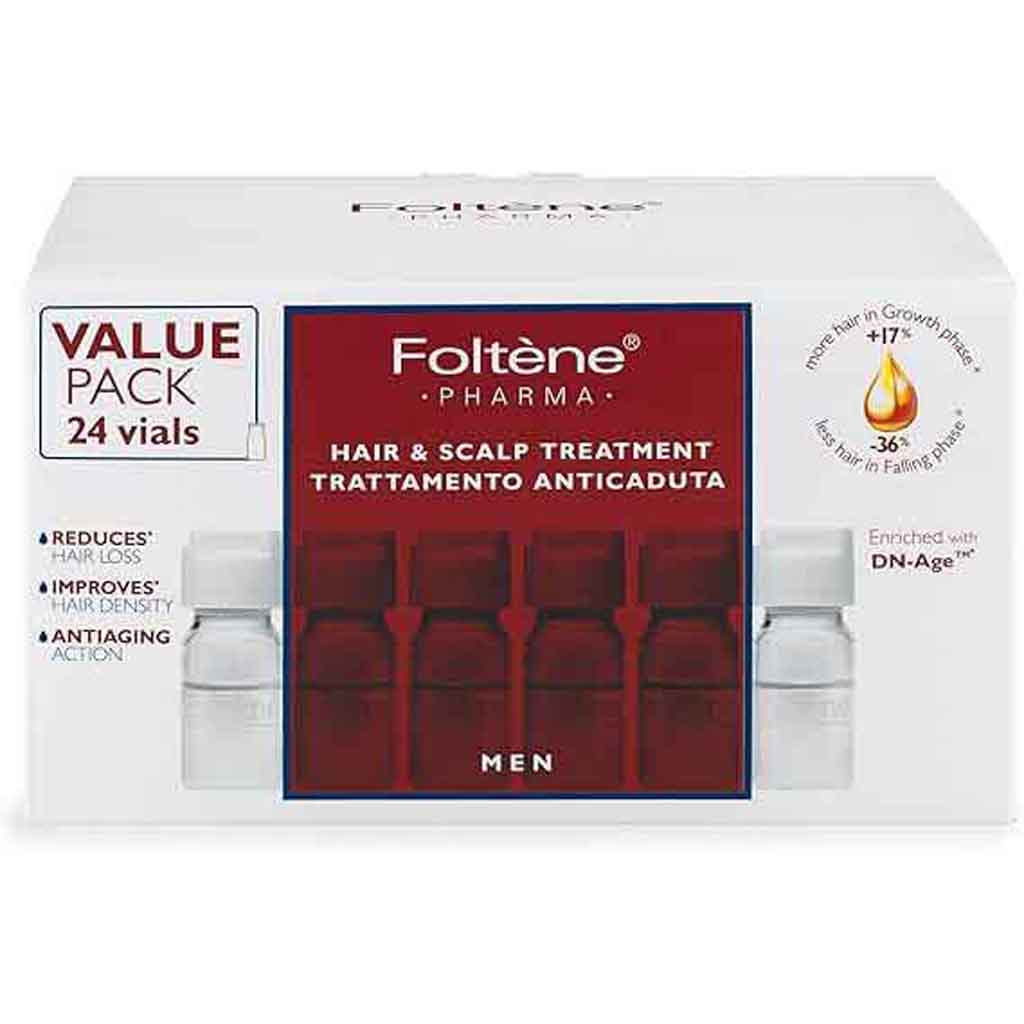 Foltene, Hair Loss Ampoules Men, Anti-hair loss scalp treatment, 24 ampoules