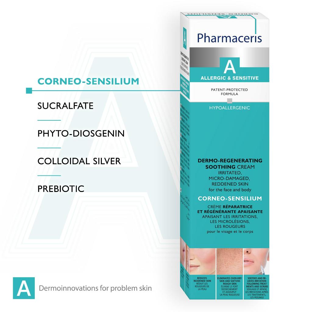 Pharmaceris, Allergic & Sensitive Corneo-Sensilum Soothing Face Cream, Soothing face cream for sensitive and allergic skin, 75ml