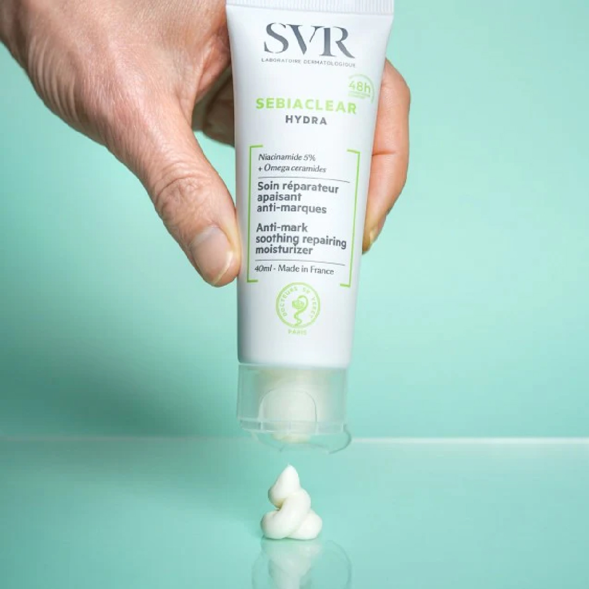 SVR, Sebiaclear Hydra Cream, Hydrating cream for sensitive oily skin, 40 ml