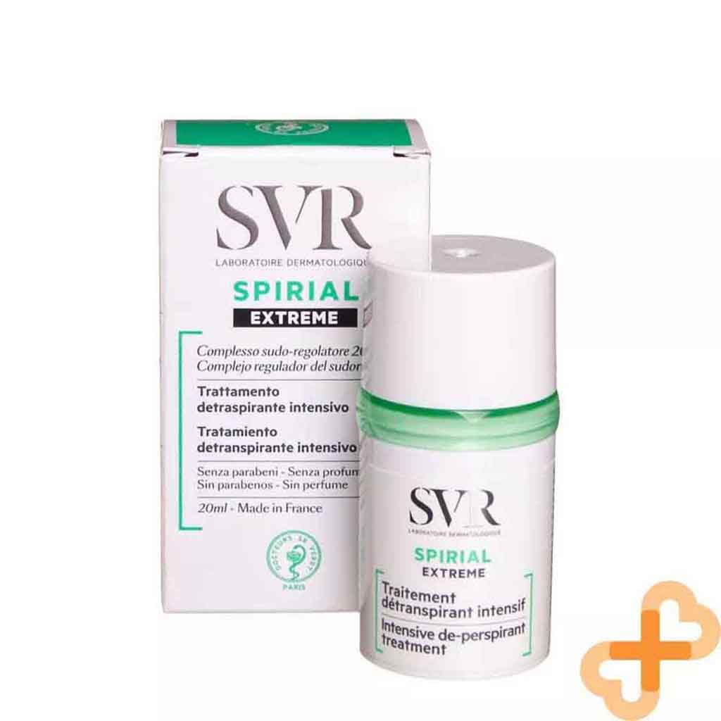 SVR, Spirial Extreme Intensive De-Perspirant, Strong antiperspirant for excessive sweating, 20ml