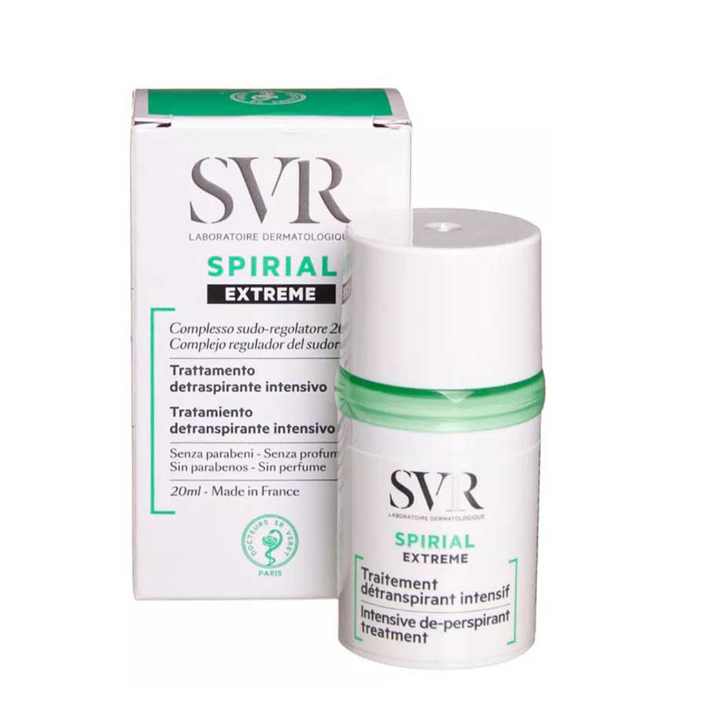 SVR, Spirial Extreme Intensive De-Perspirant, Strong antiperspirant for excessive sweating, 20ml
