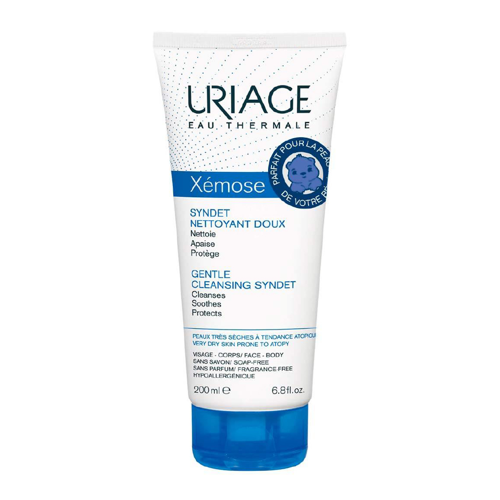 Uriage, Xemose Gentle Cleanser, Soothing formula for sensitive dry skin cleansing, 200 ml