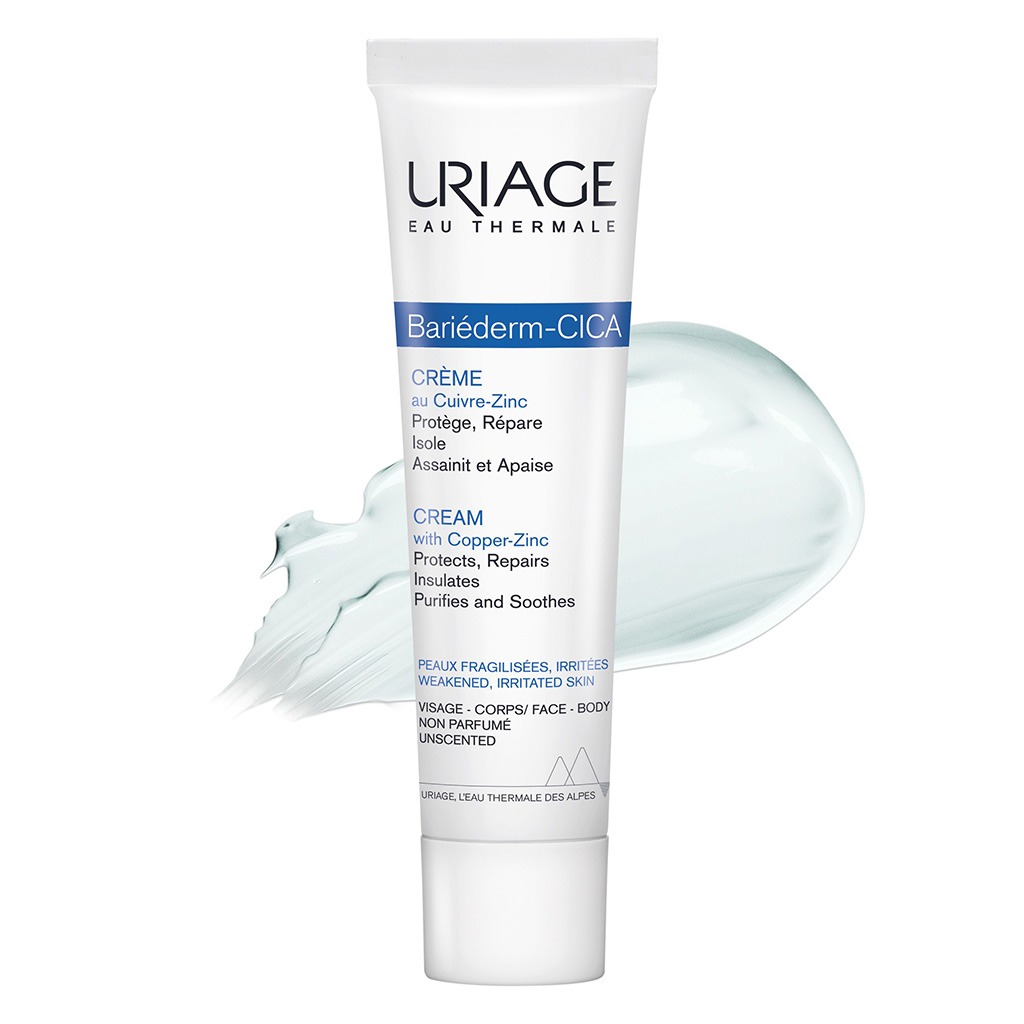 Uriage, Bariederm Cica Cream, Soothing and repairing skin barrier cream, 100ml