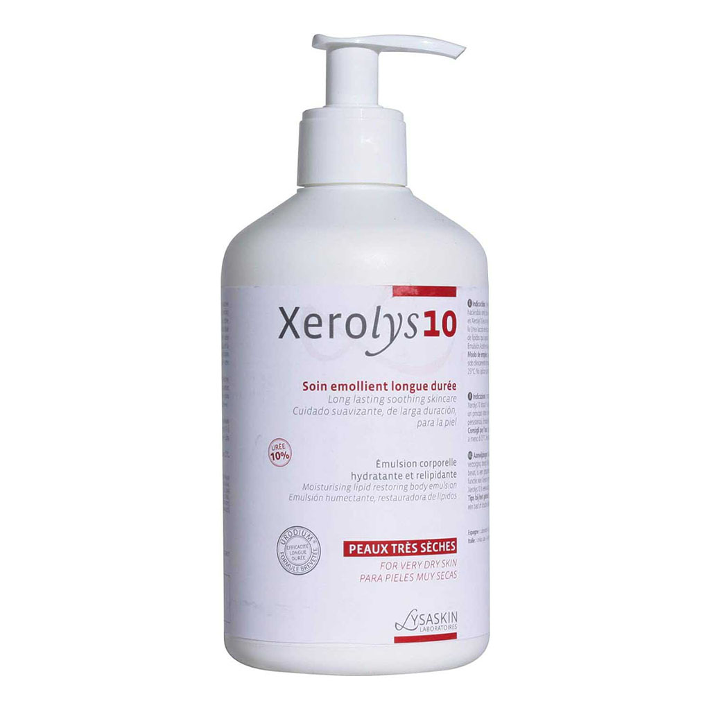 Lysaskin, Xerolys 10 Moisturizing Cream, Intensive hydration for very dry skin on body, 200 ml