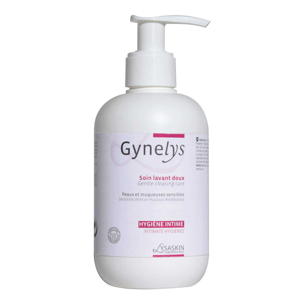 Lysaskin, Gynelys Gentle Cleansing Emulsion for Intimate and Sensitive Skin, Mild intimate cleanser for sensitive skin care, 200 ml