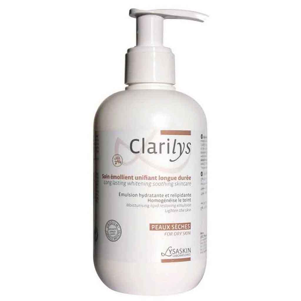 Lysaskin, Clarilys Moisturizing and Skin Lightening Emollient, Brightening emollient cream for even skin tone, 200 ml