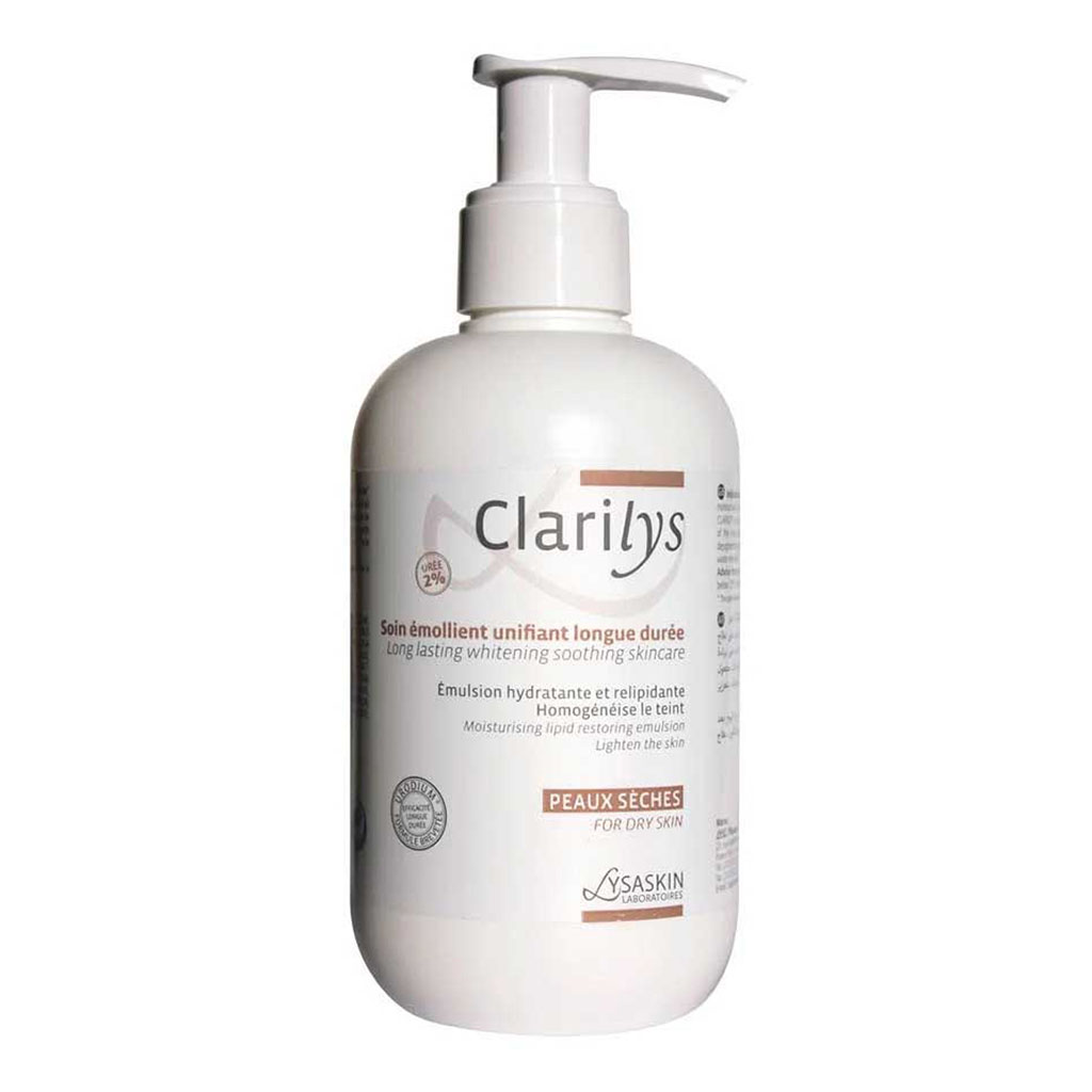 Lysaskin, Clarilys Moisturizing and Skin Lightening Emollient, Brightening emollient cream for even skin tone, 200 ml