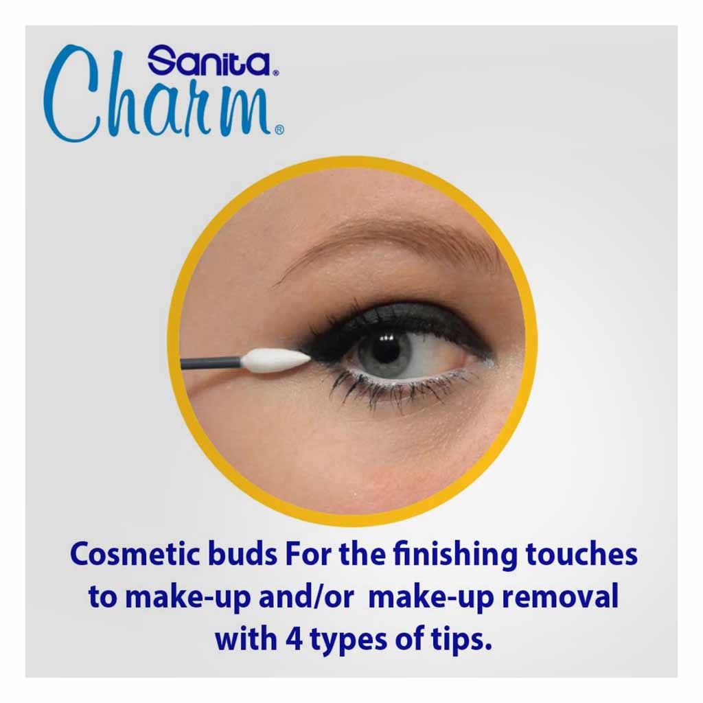 Sanita Charm 100% Cosmetic Make Up Removal Buds 90 Pieces x Pack of 36