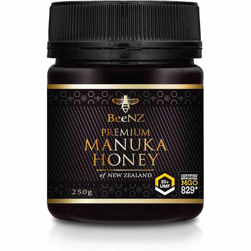 Beenz, Manuka honey UMF+20 MGO 829, Premium antibacterial honey for health benefits, 250 g