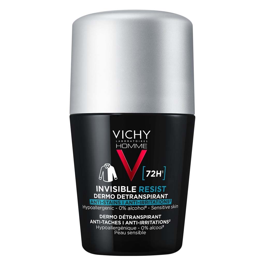 Vichy, Invisible Protect Deo 72h Men, Long-lasting protection against sweat and odor