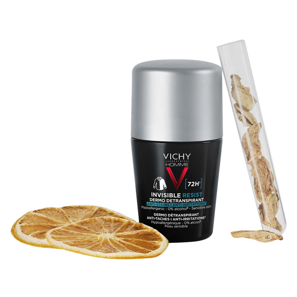 Vichy, Invisible Protect Deo 72h Men, Long-lasting protection against sweat and odor