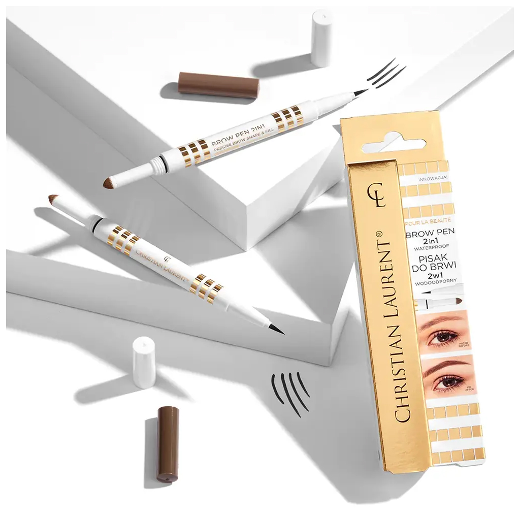 CHRISTIAN LAURENT EYEBROW PENCIL 2IN1 COOL BROWN