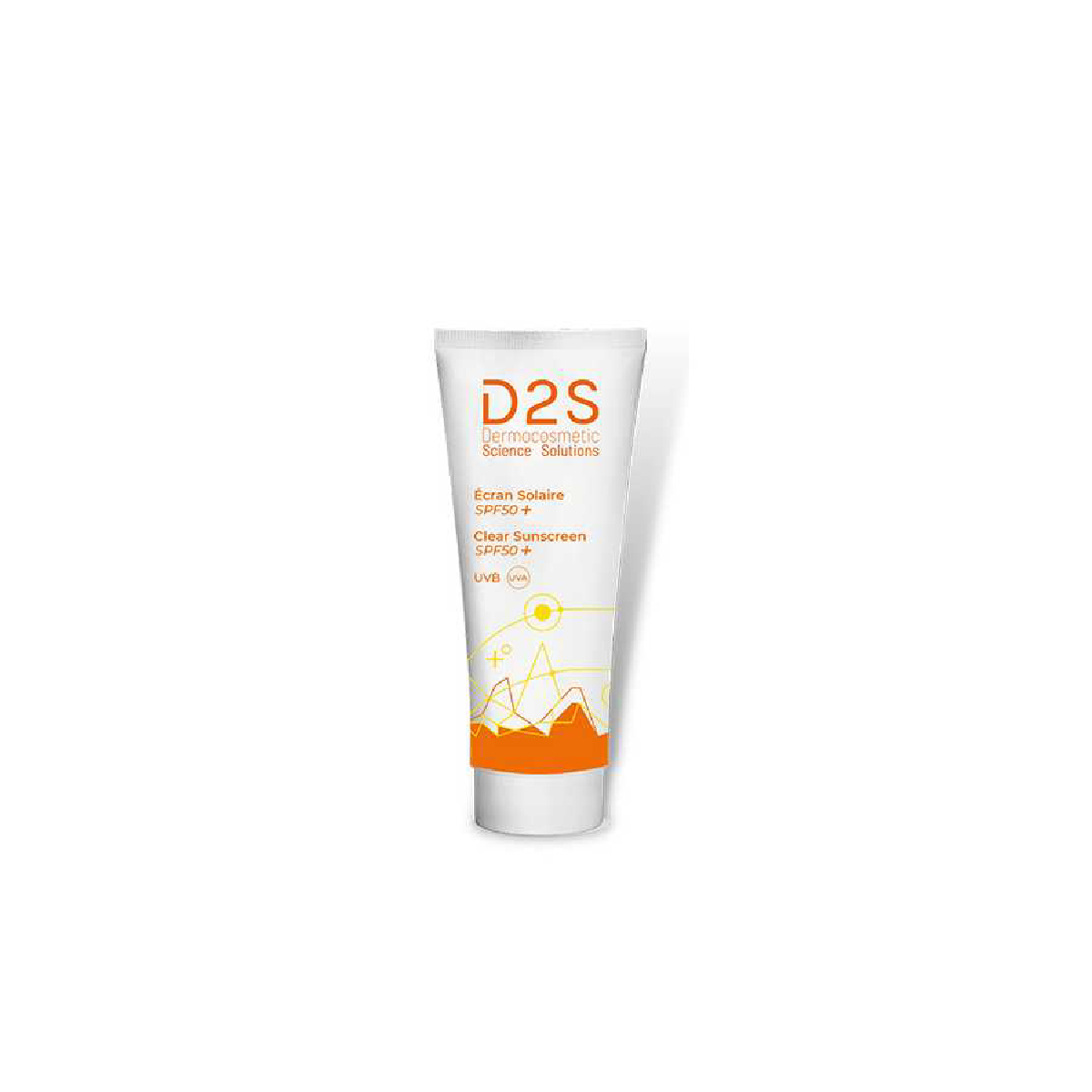 D2S, Clear Sunscreen Cream, Broad spectrum SPF 50+ sun protection, 50 ml