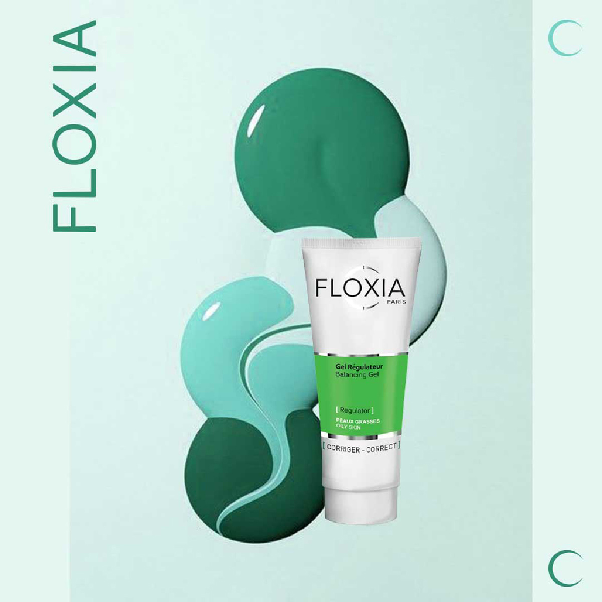 Floxia, Balancing regulator gel, Gel for skin balance and complexion improvement, 40ml