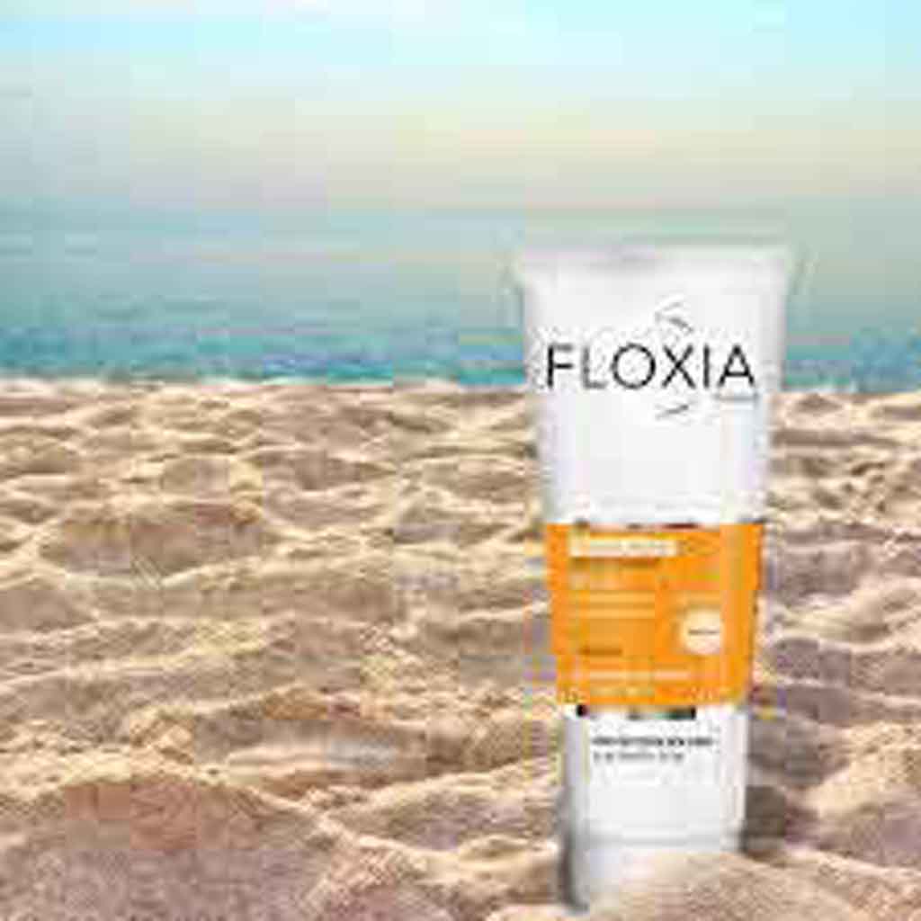 Floxia, Tinted Emulsion Protexio, SPF 50 tinted sunscreen providing broad-spectrum protection, Shade Porcelaine, 50 ml