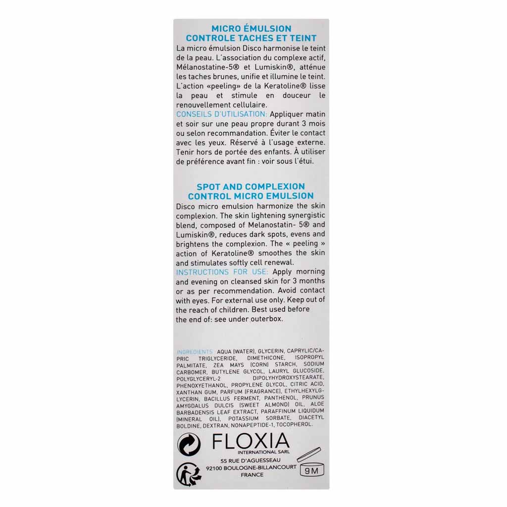 Floxia, Spot complexion micro emulsion, Lightweight emulsion for targeted spot treatment, 40ml
