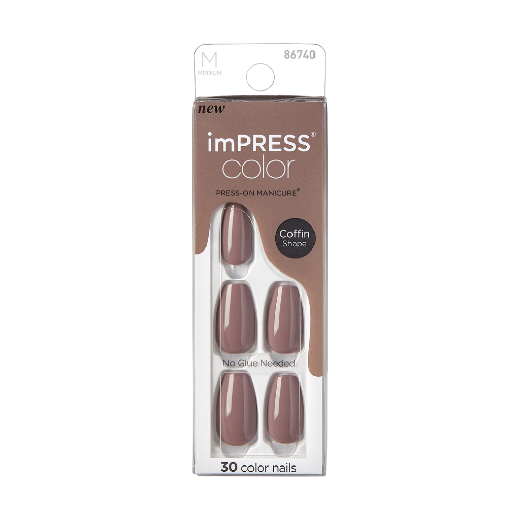 Kiss, Impress Color Nails IMC507C, Press-on nails with vibrant colour and design