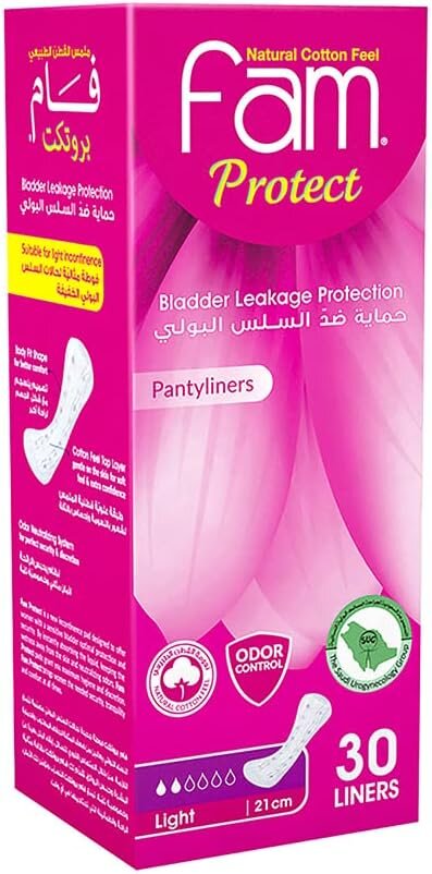 Fam, Prot Inco Light Incontinence Pads, Light absorbency incontinence pads