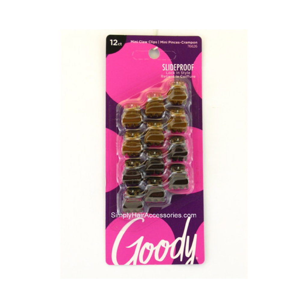 Goody Mini Claw Clip Brunette 12pcs - Gd76626