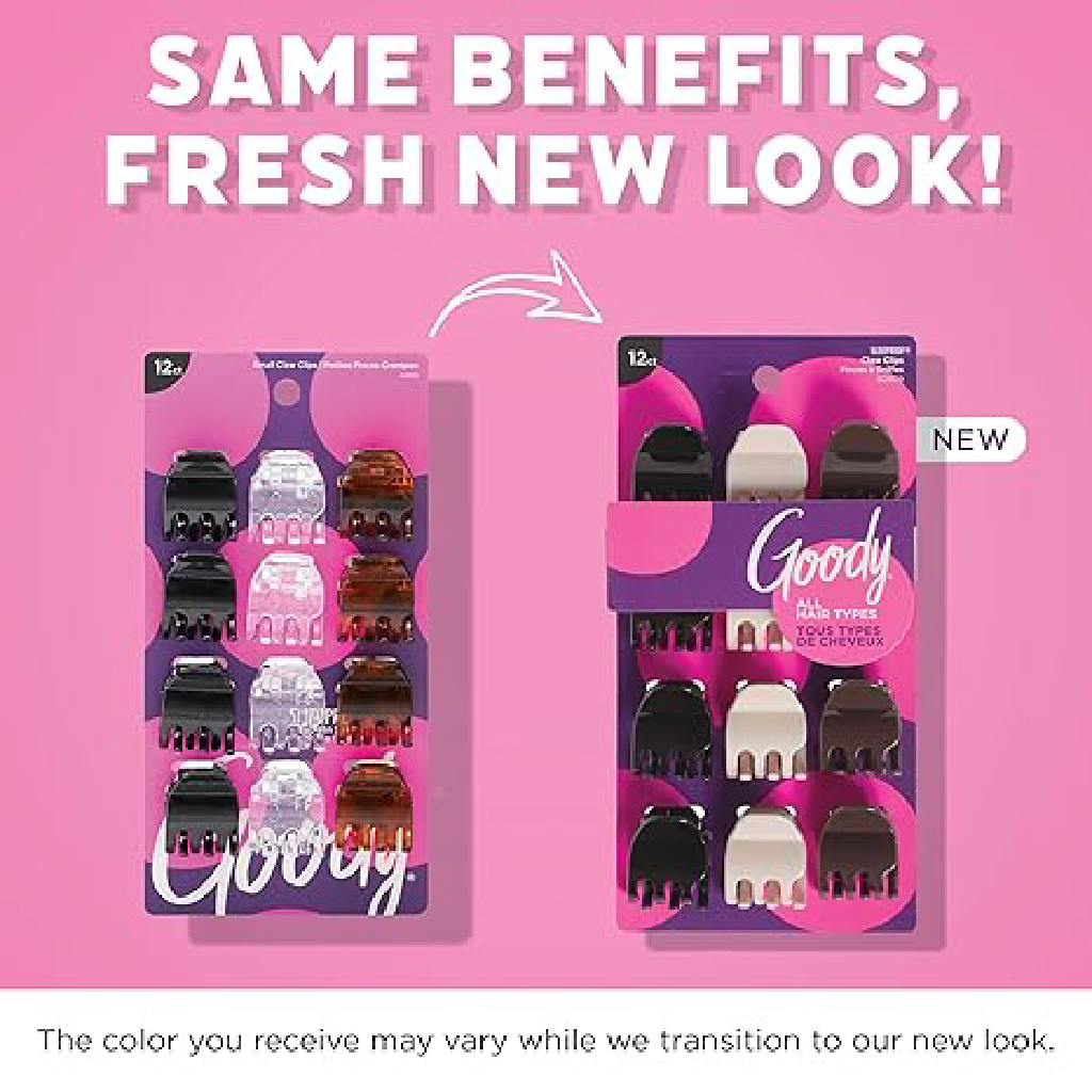 Goody, long-lasting lip color, Vibrant, Small Claw Clip 12pcs - Gd82809