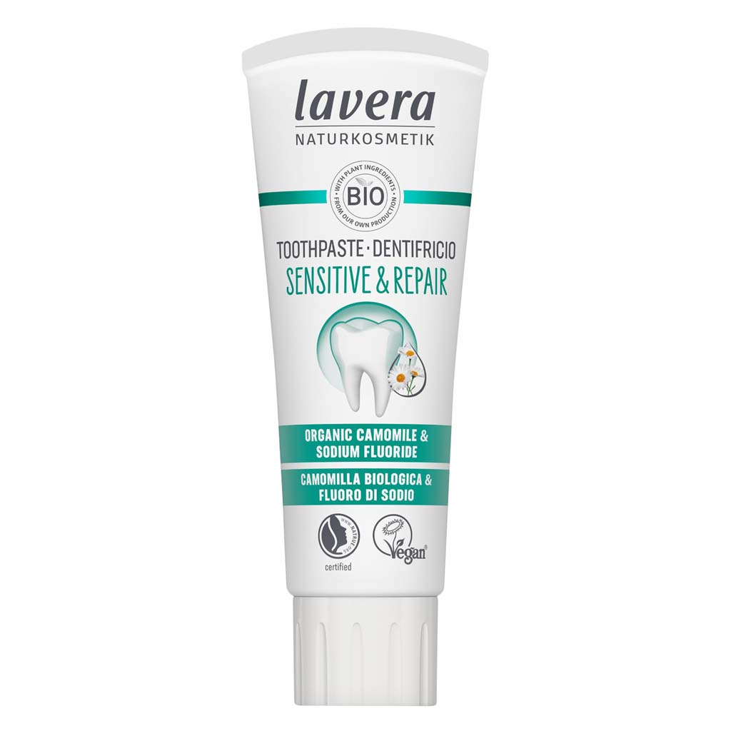 Lavera, Sensitive and Repair Toothpaste, Gentle toothpaste for sensitive and damaged teeth