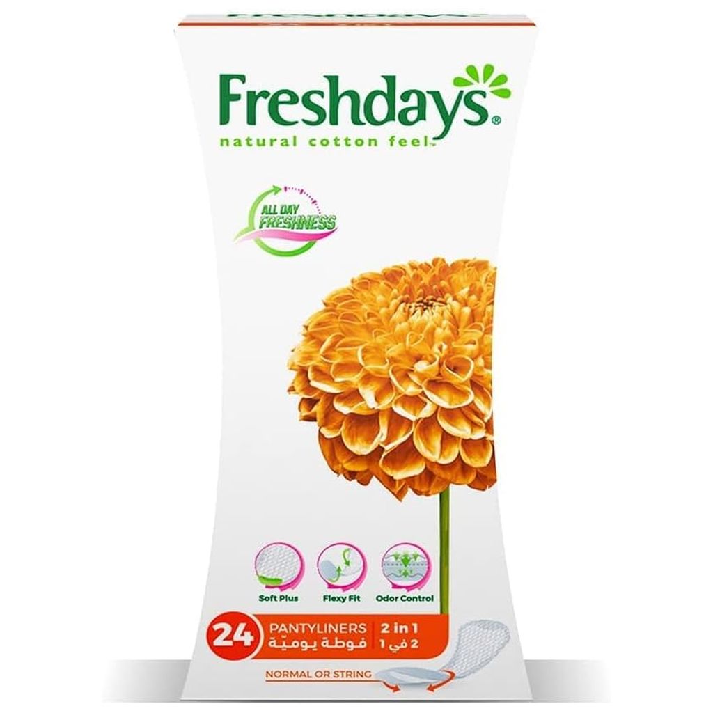 Freshdays, Normal 2 In 1 Panty Liners, Soft daily panty liners for freshness