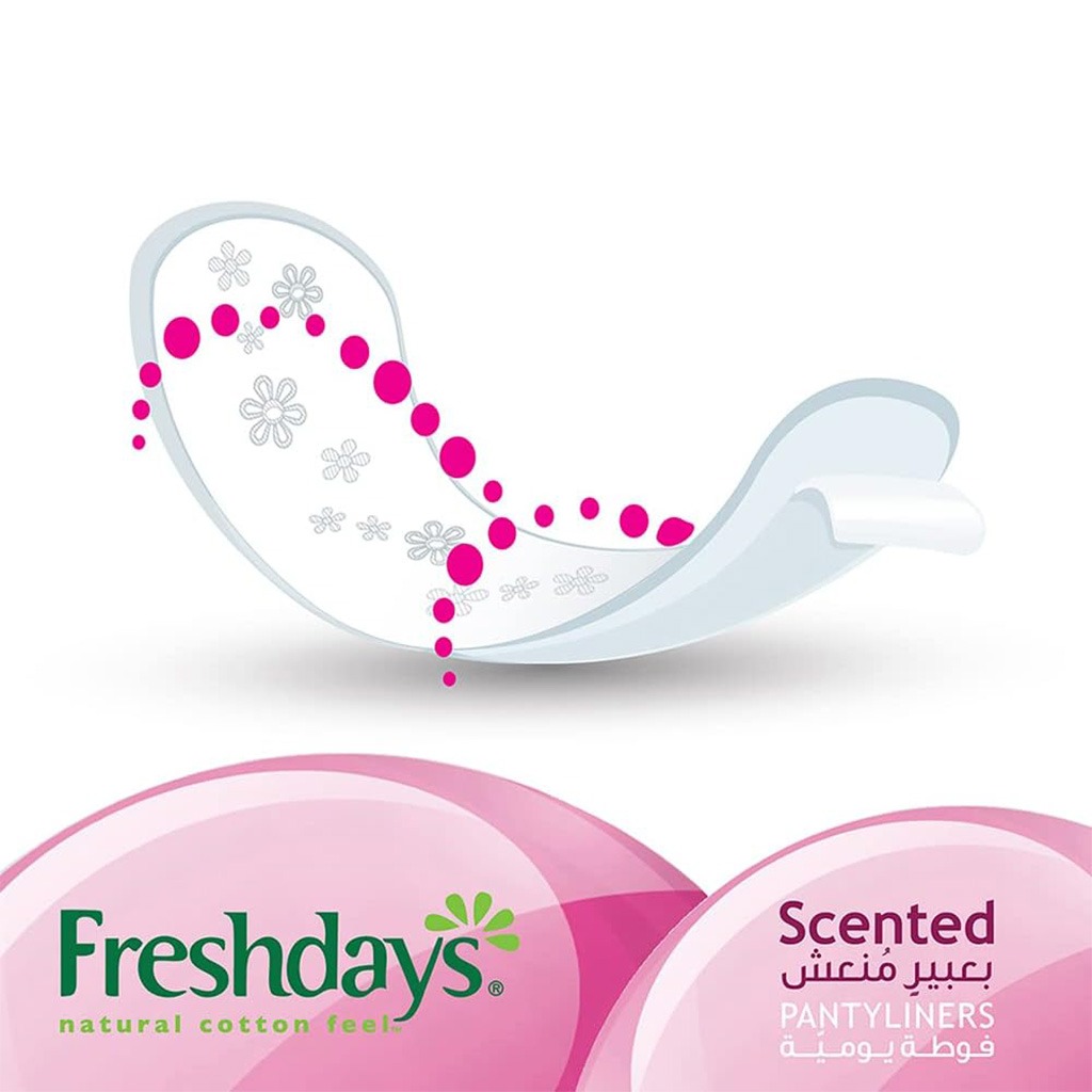 Freshdays, Scented Sanitary Pads, Comfortable daily sanitary pads with fragrance, Regular form