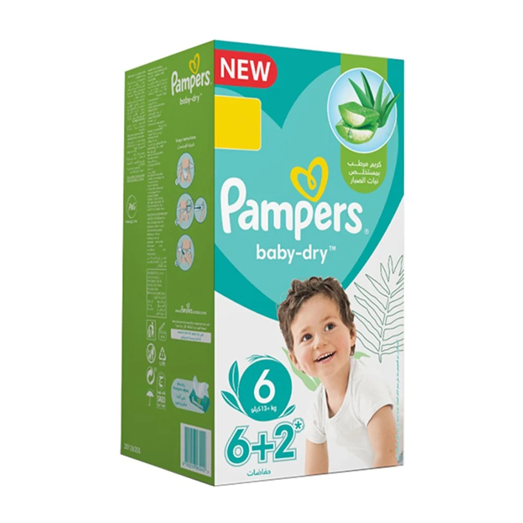 Pampers, ML Small Box Size 6, Comfortable diapers with leak protection, 8 pieces