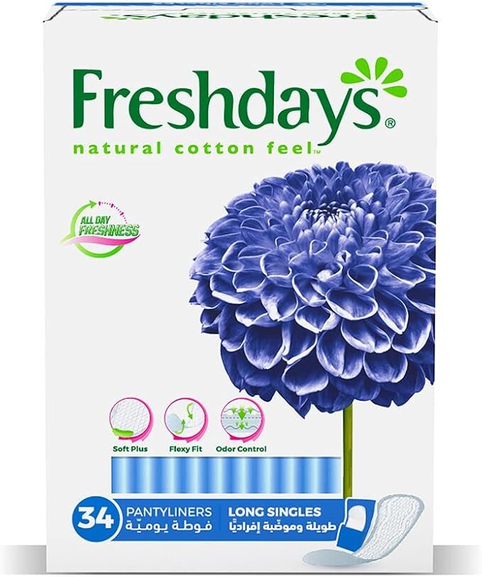 Freshdays, Regular Folded Sanitary Pads, Comfortable daily use sanitary pads, 34 count
