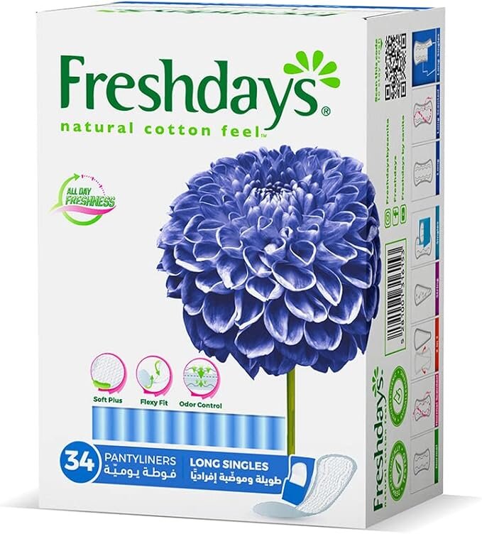 Freshdays, Regular Folded Sanitary Pads, Comfortable daily use sanitary pads, 34 count