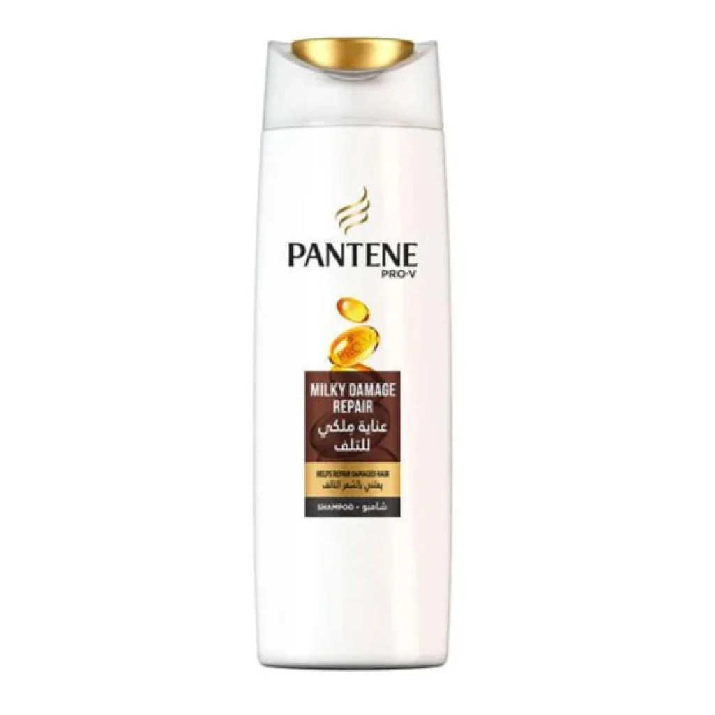 Pantene, Milk Damage Repair Shampoo, Nourishing shampoo for damaged hair repair, 390ml