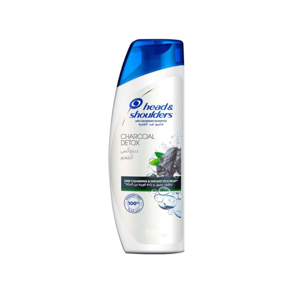 Head & Shoulders, Charcoal Detox Shampoo, Deep cleansing shampoo with charcoal detox formula, 390ml