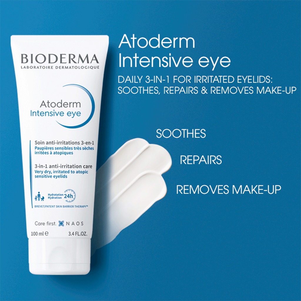 BIODERMA, Atoderm Intensive Eye Gel, Hydrates and soothes dry or sensitive skin around eyes, 100 ml