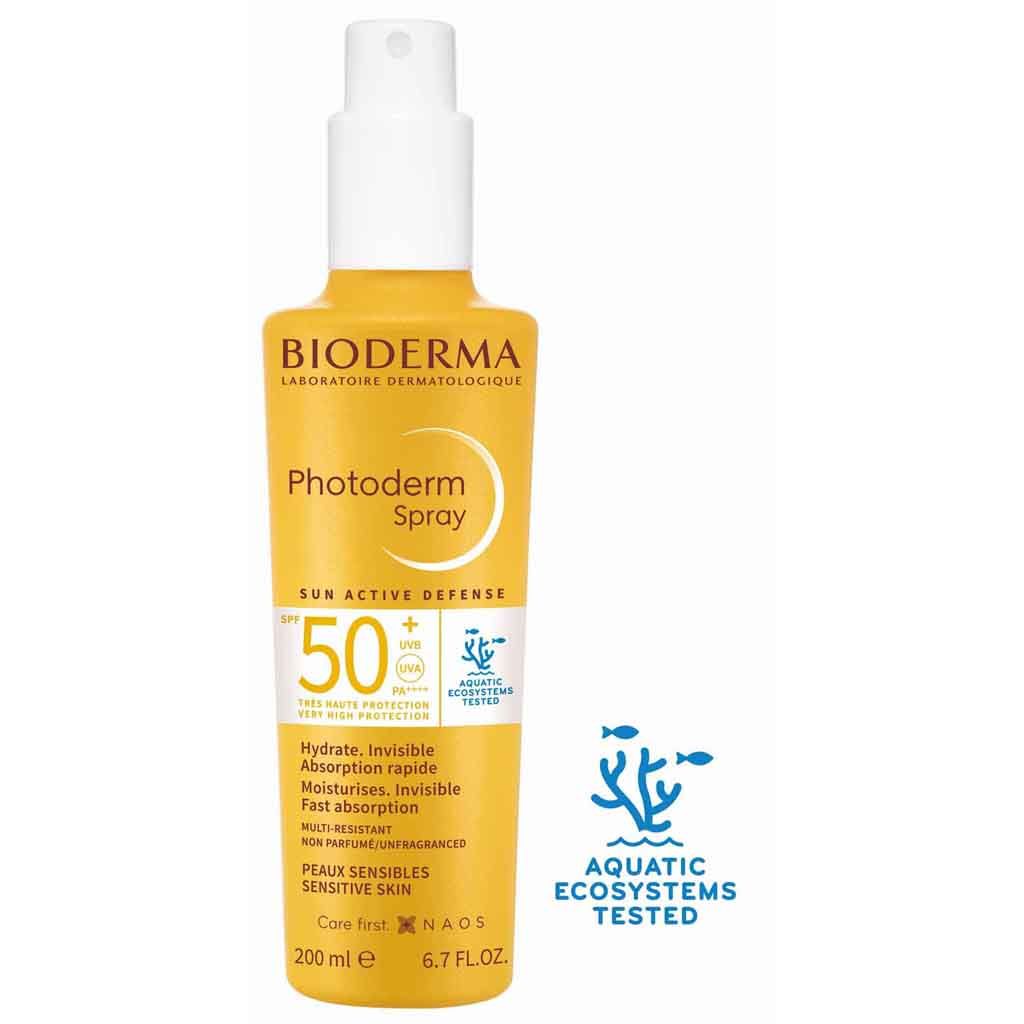 BIODERMA, Photoderm Invisible Spray SPF 50, Lightweight sun protection for sensitive skin